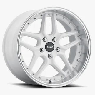 ESR CS15.2 19x8.5 ET35 (5x114.3 / 72.6) - Gloss White Machine Lip